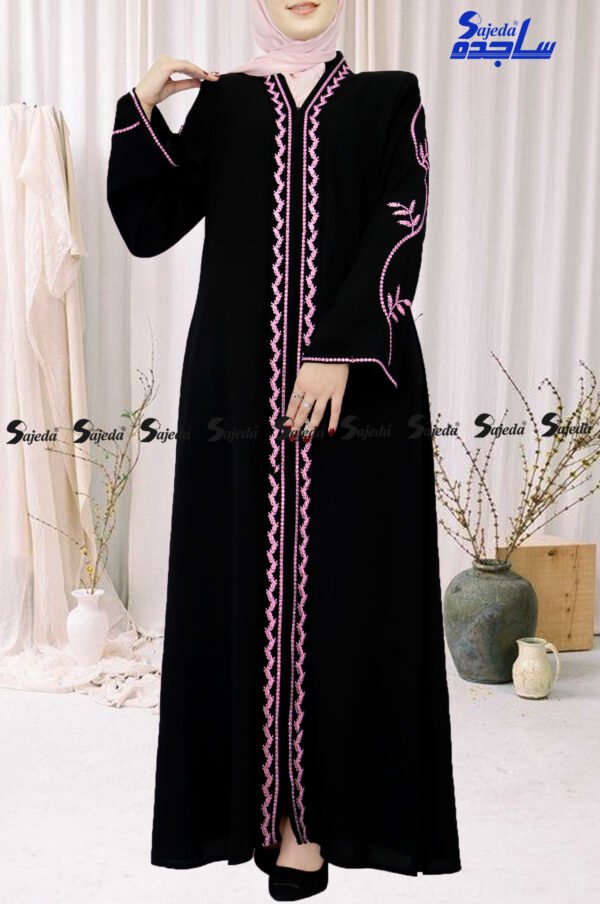 ⁦عباية خليجية صيفية مطرزة⁩ - الصورة ⁦3⁩